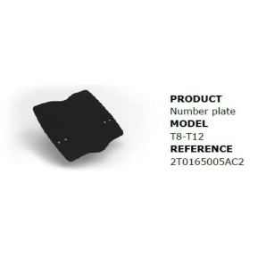 Mecatecno Nummerplate T-8 / T-12 Sort
