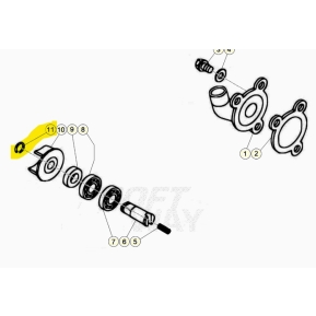 Beta Seegering Vannpumpe 9mm innv.