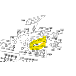 Sherco Kjedefører Svingarm SE / SEF 125 - 500ccm End 24->