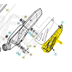 Beta Eksosdeksel Beskytter Sincro 125-300ccm