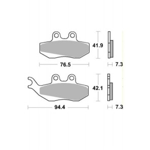 Beta Track/LC Bremseklosser Foran 50/125 ->16