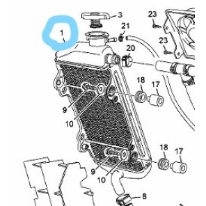 Sherco Radiator Høyre Enduro 2T 19->