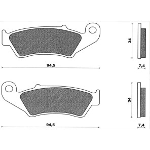 Beta Bremseklosser Front 2/4T RR / XT End