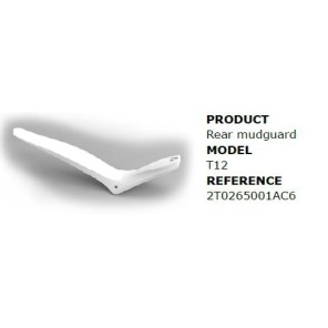 Mecatecno Bakskjerm T-12 Hvit