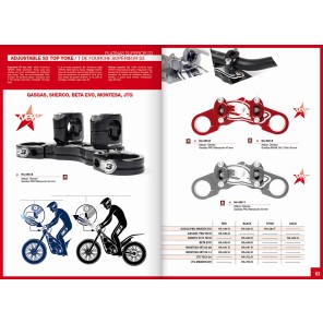 S3 Justerbar styreklammer m/øvre styrebro for Tech 39 Sherco