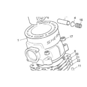 Sherco sylinder 250 TR 18 Sort