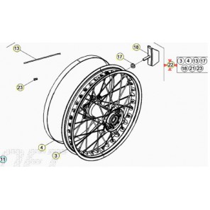 Beta Bakfelg Komplett RR 2T Sort 18->  (eks skive, drev og dekk)