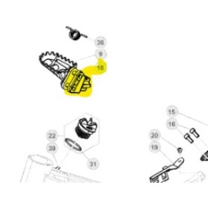 Beta Fothviler Brakett Høyre Rev 07-> / Evo 09-> Sort