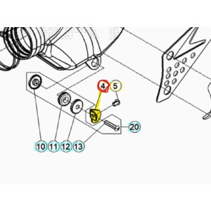 Beta Brakett Nedre Eksos Evo 125-300ccm 13->