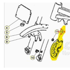 Beta Bremseskivebeskytter Foran 80 Junior Sort