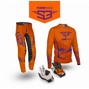 S3 Kjøre Sett Enduro Collection Oransje (Bukse, Trøye & Hansker)