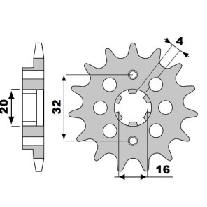 Beta Fordrev 125 LC 14T 428 21-> (Originalt)