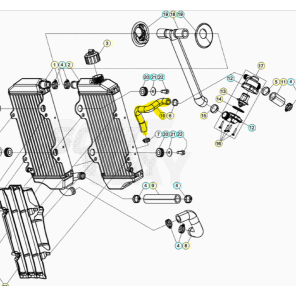 Beta Vannslange Radiator - Topp RR 2T  20->