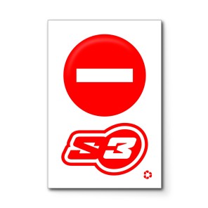 S3 Skilt Stopp 50 stk 12x18cm Plastikk